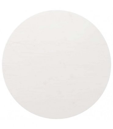 vidaXL Table Top Round White Ø90x3 cm Solid Wood Pine — Size: 90 x 3 cm