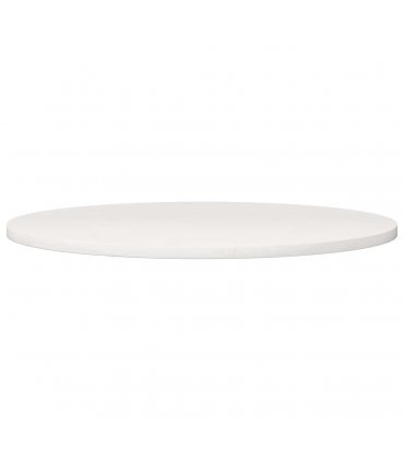 vidaXL Table Top Round White Ø90x3 cm Solid Wood Pine — Size: 90 x 3 cm