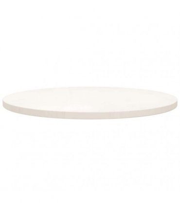 vidaXL Table Top Round White Ø70x3 cm Solid Wood Pine — Size: 70 x 3 cm