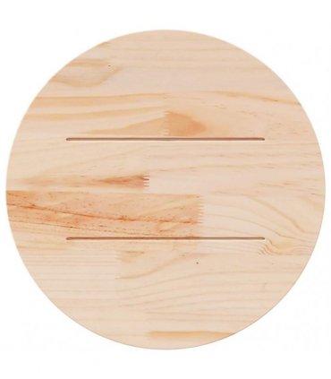 vidaXL Table Top Round White Ø70x3 cm Solid Wood Pine — Size: 70 x 3 cm
