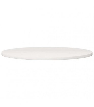 vidaXL Table Top Round White Ø80x3 cm Solid Wood Pine — Size: 80 x 3 cm