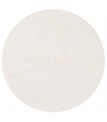vidaXL Table Top Round White Ø40x3 cm Solid Wood Pine — Size: 40 x 3 cm