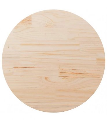 vidaXL Table Top Round Ø90x3 cm Solid Wood Pine — Colour: natural, Size: 90 x 3 cm