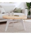 vidaXL Table Top Round Ø80x3 cm Solid Wood Pine — Colour: natural, Size: 80 x 3 cm