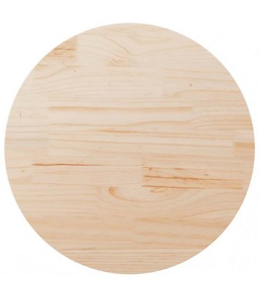 vidaXL Table Top Round Ø80x3 cm Solid Wood Pine — Colour: natural, Size: 80 x 3 cm