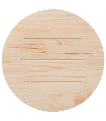 vidaXL Table Top Round Ø80x3 cm Solid Wood Pine — Colour: natural, Size: 80 x 3 cm