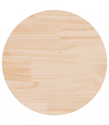 vidaXL Table Top Round Ø50x3 cm Solid Wood Pine — Colour: natural, Size: 50 x 3 cm