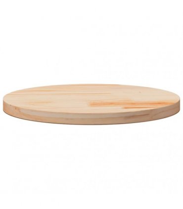 vidaXL Table Top Round Ø50x3 cm Solid Wood Pine — Colour: natural, Size: 50 x 3 cm
