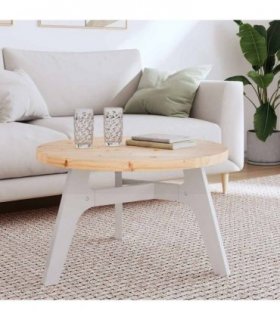 vidaXL Table Top Round Ø70x3 cm Solid Wood Pine — Colour: natural, Size: 70 x 3 cm