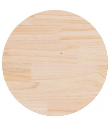 vidaXL Table Top Round Ø70x3 cm Solid Wood Pine — Colour: natural, Size: 70 x 3 cm
