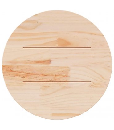 vidaXL Table Top Round Ø70x3 cm Solid Wood Pine — Colour: natural, Size: 70 x 3 cm