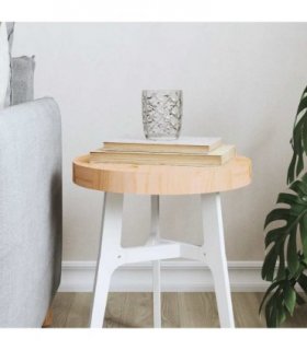 vidaXL Table Top Round Ø30x3 cm Solid Wood Pine — Colour: natural, Size: 30 x 3 cm