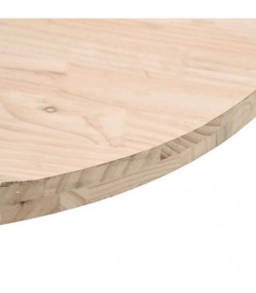 vidaXL Table Top Round Ø30x3 cm Solid Wood Pine — Colour: natural, Size: 30 x 3 cm