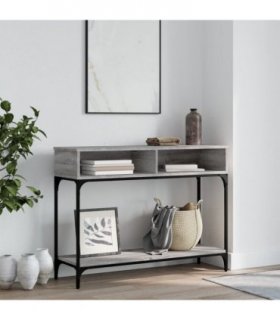 vidaXL Console Table Grey Sonoma 100x30.5x75 cm Engineered Wood