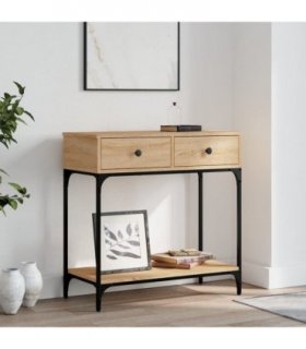 vidaXL Console Table Sonoma Oak 75x34.5x75 cm Engineered Wood