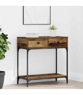 vidaXL Console Table Old wood 75 x 34.5 x 75 cm Engineered wood — V0672041515