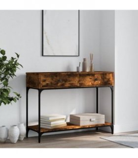 vidaXL Console Table Smoked Oak 100x34.5x75 cm Engineered Wood
