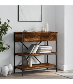vidaXL Console Table Smoked Oak 75x34.5x75 cm Engineered Wood — V0672041521