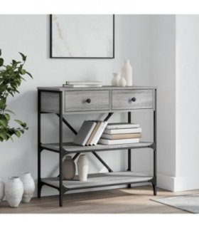 vidaXL Console Table Grey Sonoma 75x34.5x75 cm Engineered Wood — V0672041525