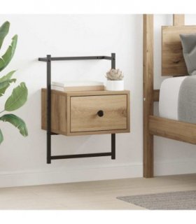 vidaXL Bedside Cabinet Artisan Oak 35 x 30 x 51 cm Engineered Wood