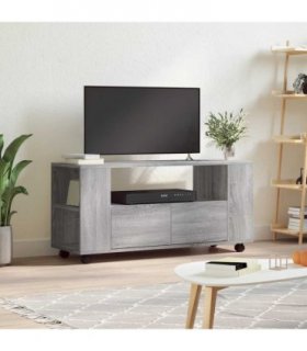 vidaXL TV Cabinet Grey Sonoma 102x34.5x43 cm Engineered Wood