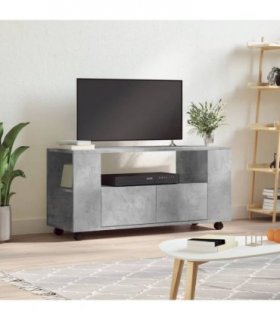 vidaXL TV Cabinet Concrete Grey 102x34.5x43 cm Engineered Wood