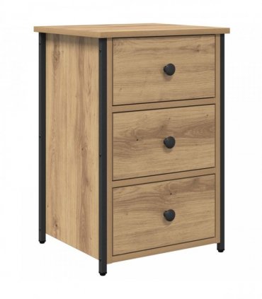 vidaXL Bedside Cabinet 2 pcs Brown 40 x 36 x 60 cm Solid Reclaim Wood — Colour: Artisan oak
