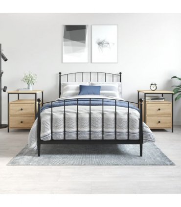 vidaXL Bedside Cabinets 2 pcs Sonoma Oak 44x45x60 cm Engineered Wood