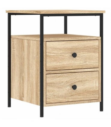 vidaXL Bedside Cabinets 2 pcs Sonoma Oak 44x45x60 cm Engineered Wood