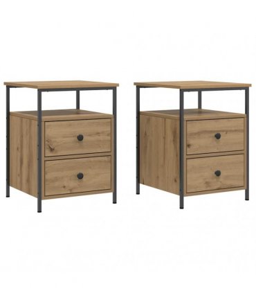 vidaXL Bedside Cabinets 2 pcs Artisan Oak 44x45x60 cm Engineered Wood