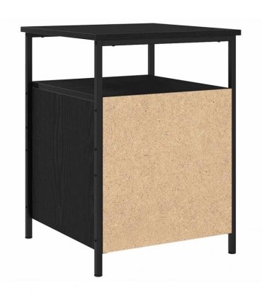 vidaXL Bedside Cabinet with Drawer 2 pcs Black Oak 34 x 35.5 x 50 cm
