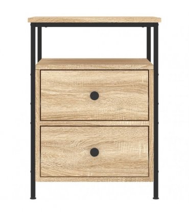 vidaXL Bedside Cabinet Sonoma Oak 44x45x60 cm Engineered Wood