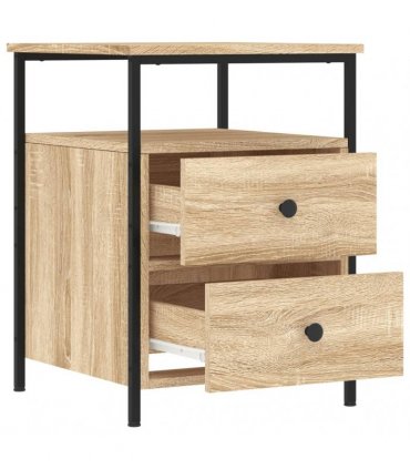 vidaXL Bedside Cabinet Sonoma Oak 44x45x60 cm Engineered Wood