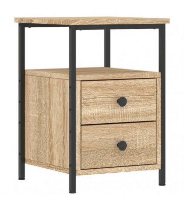 vidaXL Bedside Cabinets 2 pcs Sonoma Oak 34x35.5x50 cm Engineered Wood