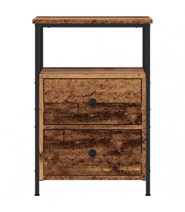 vidaXL Bedside Cabinets 2 pcs Old Wood 34x35.5x50 cm Engineered Wood