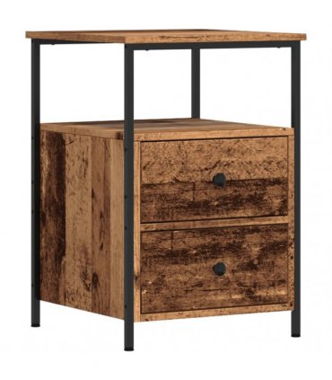 vidaXL Bedside Cabinets 2 pcs Old Wood 34x35.5x50 cm Engineered Wood