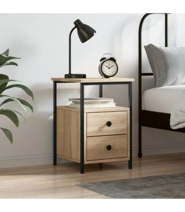 vidaXL Bedside Cabinet Sonoma Oak 34x35.5x50 cm Engineered Wood