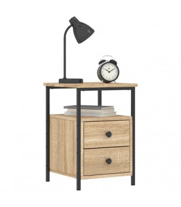 vidaXL Bedside Cabinet Sonoma Oak 34x35.5x50 cm Engineered Wood