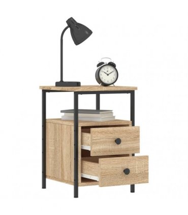 vidaXL Bedside Cabinet Sonoma Oak 34x35.5x50 cm Engineered Wood