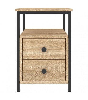 vidaXL Bedside Cabinet Sonoma Oak 34x35.5x50 cm Engineered Wood