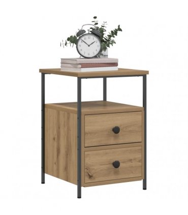 vidaXL Bedside Cabinet Artisan Oak 34x35.5x50 cm Engineered Wood