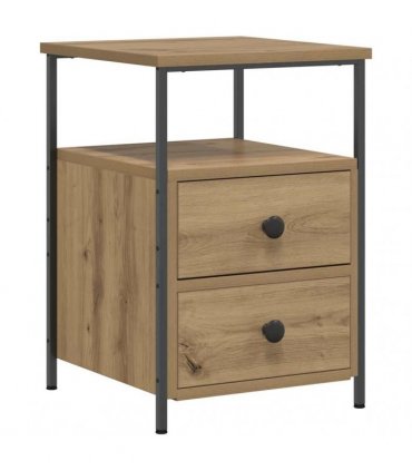 vidaXL Bedside Cabinet Artisan Oak 34x35.5x50 cm Engineered Wood