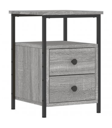 vidaXL Bedside Cabinet Grey Sonoma 34x35.5x50 cm Engineered Wood