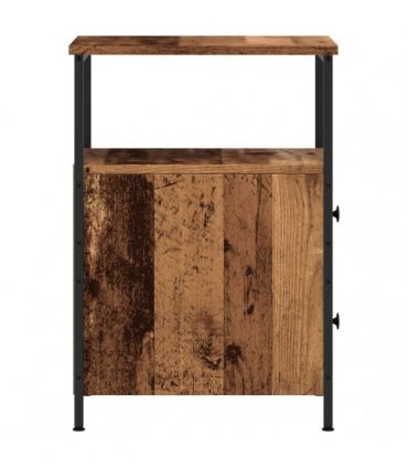 vidaXL Bedside Cabinet Old Wood 34x35.5x50 cm Engineered Wood