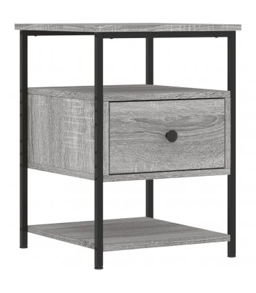 vidaXL Bedside Cabinet Grey Sonoma 40x42x56 cm Engineered Wood