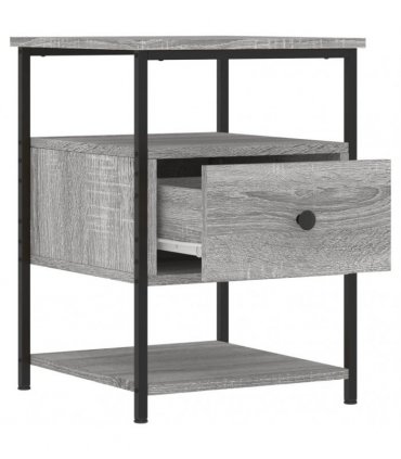 vidaXL Bedside Cabinet Grey Sonoma 40x42x56 cm Engineered Wood
