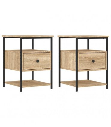 vidaXL Bedside Cabinets 2 pcs Sonoma Oak 40x42x56 cm Engineered Wood