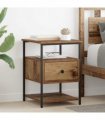 vidaXL Bedside Cabinet 2 pcs Old Wood 40 x 42 x 56 cm Engineered Wood