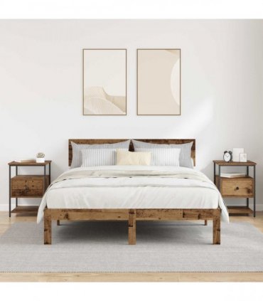 vidaXL Bedside Cabinet 2 pcs Old Wood 40 x 42 x 56 cm Engineered Wood