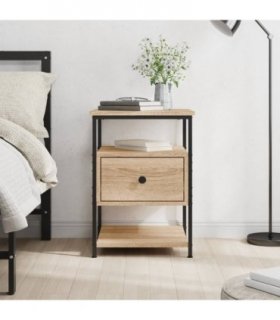 vidaXL Bedside Cabinet Sonoma Oak 40x42x56 cm Engineered Wood